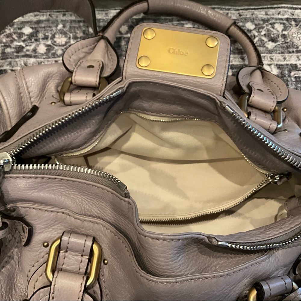Chloe’ Leather Paddington Handbag w/Crossbody Strap Made in Italy - Picture 7 of 14
